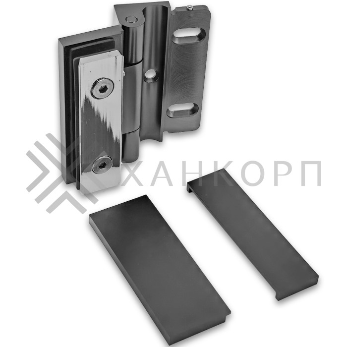 Петля Гера FDP-120 стена-стекло 90˚ открывание наружу, латунь/оружейная сталь