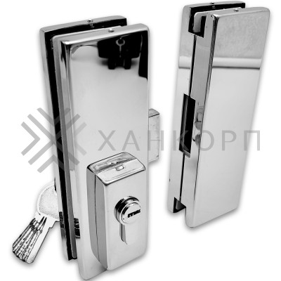 Замок FKZ-40 центральный с ответной частью ключ/ключ, нержавейка/полированный