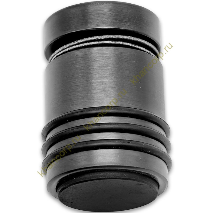 Ручка кноб Йота FDR-142 с резиновым торцом (односторонняя), алюминий/оружейная сталь