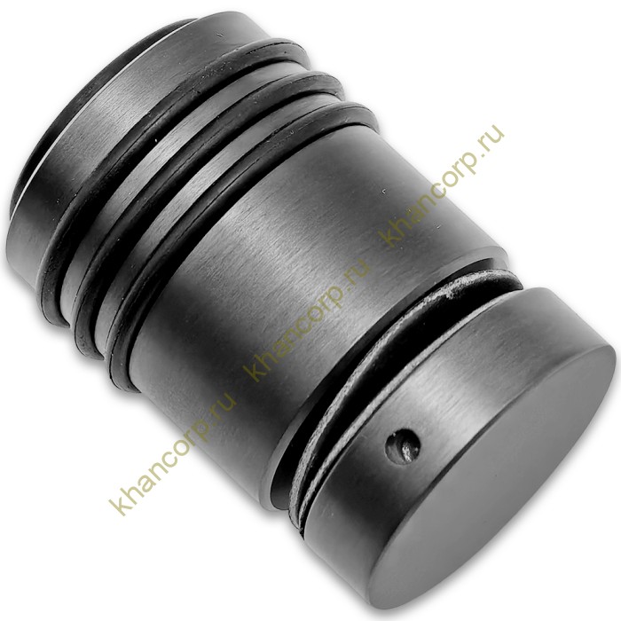 Ручка кноб Йота FDR-142 с резиновым торцом (односторонняя), алюминий/оружейная сталь