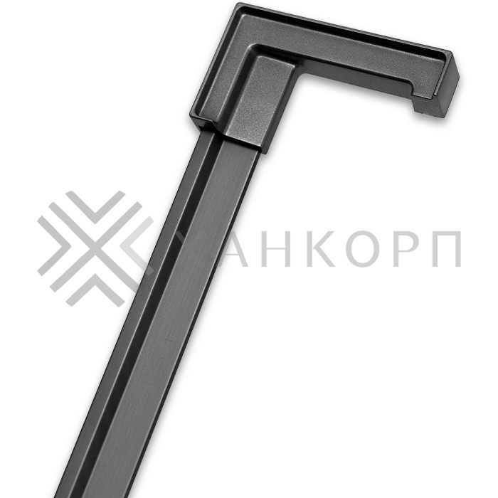 Заглушка FDPA-431L ЛЕВАЯ угловая для порога FDPA-43.15, ПВХ/оружейная сталь