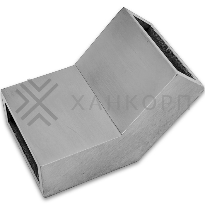 Соединитель FDC-36 трубы 30х10 вертикальный 135°, нержавейка/матовый