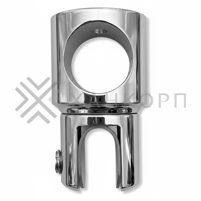 Держатель стекла FDC-11 трубы 19 сквозной 0°-360°, латунь/хром