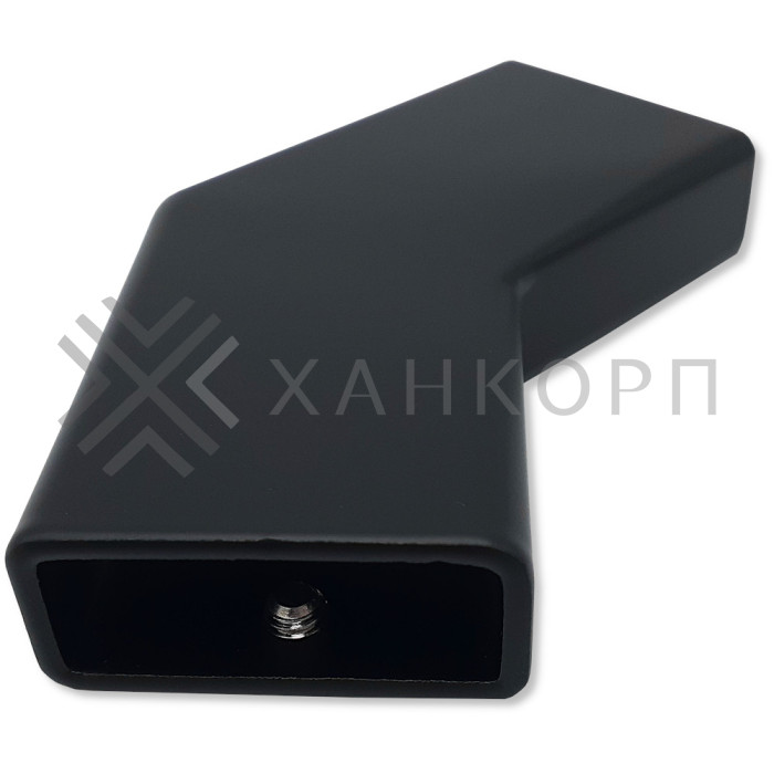 Соединитель FDC-39 трубы 30х10 угловой 135° горизонтальный, нержавейка/черный