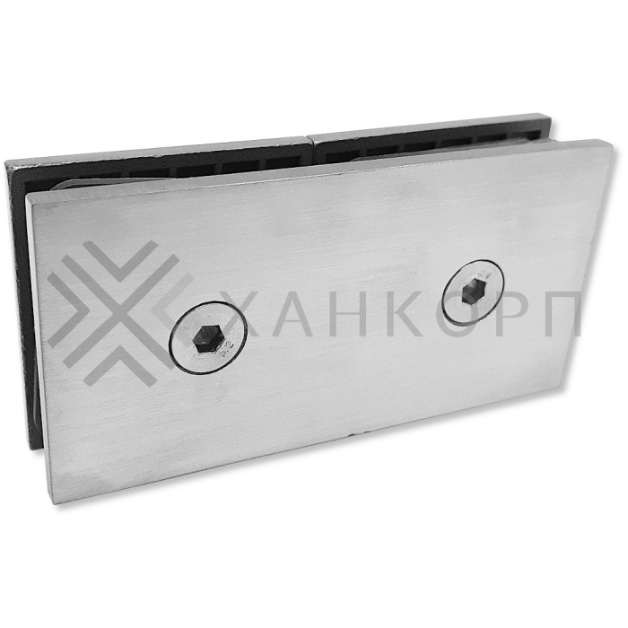 Коннектор Альфа FDK-16 стекло-стекло 180˚ нержавейка/матовый