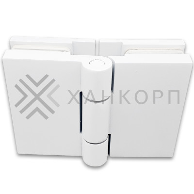 Петля Майя FDP-171 стекло-стекло 180˚, латунь/белый