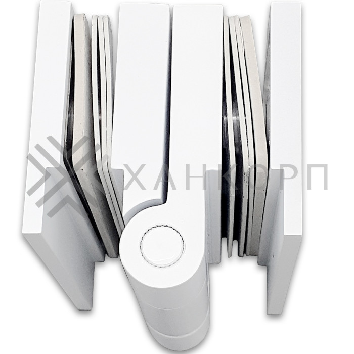 Петля Майя FDP-171 стекло-стекло 180˚, латунь/белый