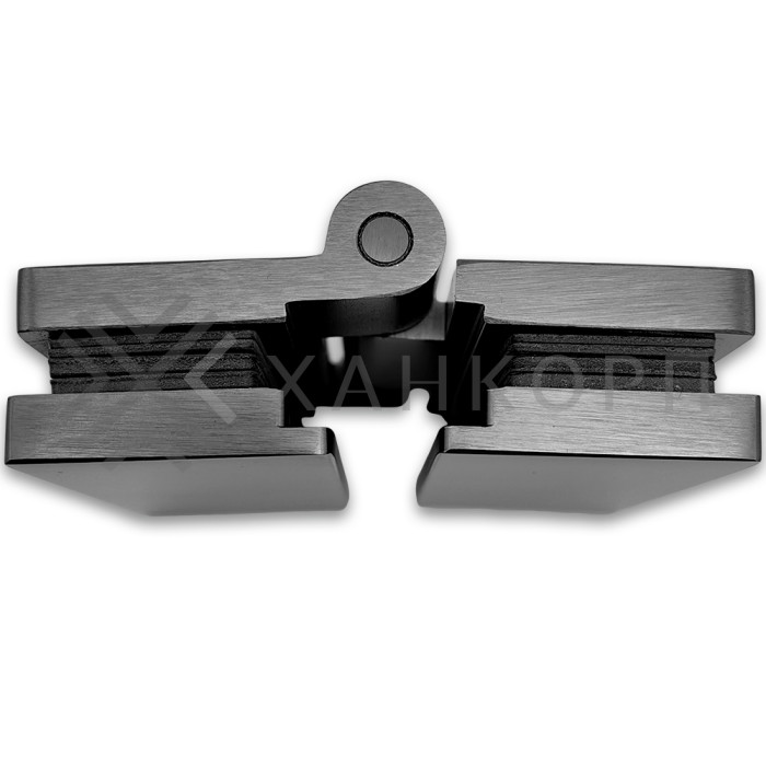 Петля Гера FDP-121 (гармошка) стекло-стекло 180˚, латунь/оружейная сталь