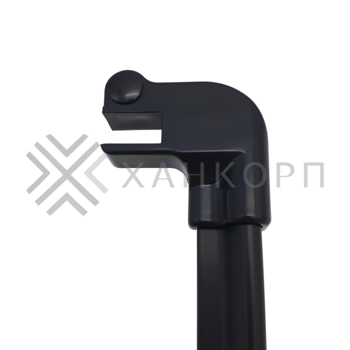 Коннектор угловой FDPA-401 стекло-порог (2 шт. левый+правый), ПВХ/черный