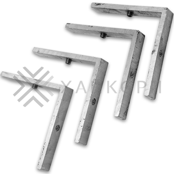 Крепление FDM-60-61 для дверных коробок (комплект 4 шт), алюминий/анодированный