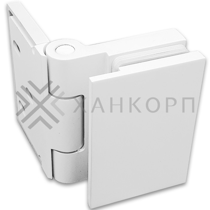 Петля Майя FDP-172 стена-стекло 90˚ открывание внутрь, латунь/белый