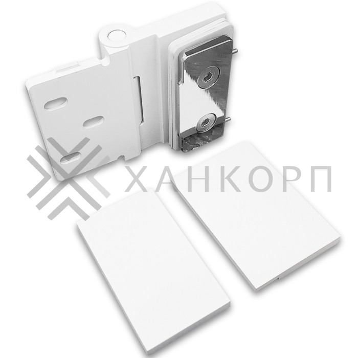 Петля Майя FDP-172 стена-стекло 90˚ открывание внутрь, латунь/белый