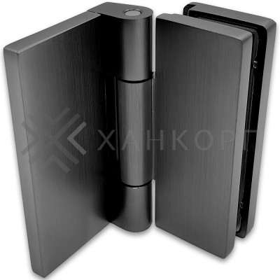 Петля Гера FDP-122 стена-стекло 90˚ открывание внутрь, латунь/оружейная сталь