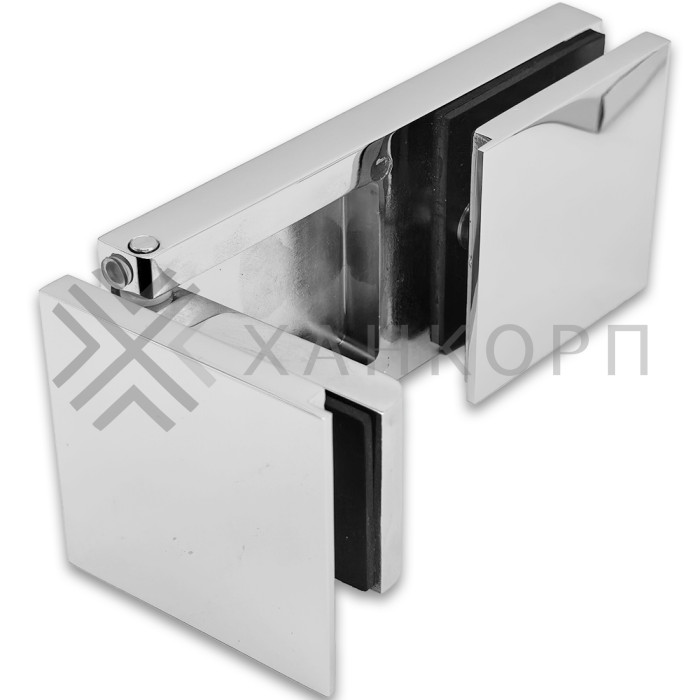 Петля Гидра FDP-252 стекло-стекло 180°, латунь/хром