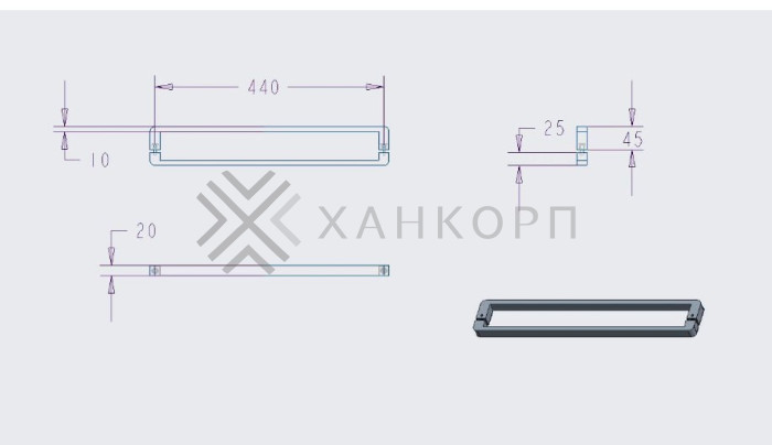 Ручка полотенцесушитель FDR-713, нержавейка/черный