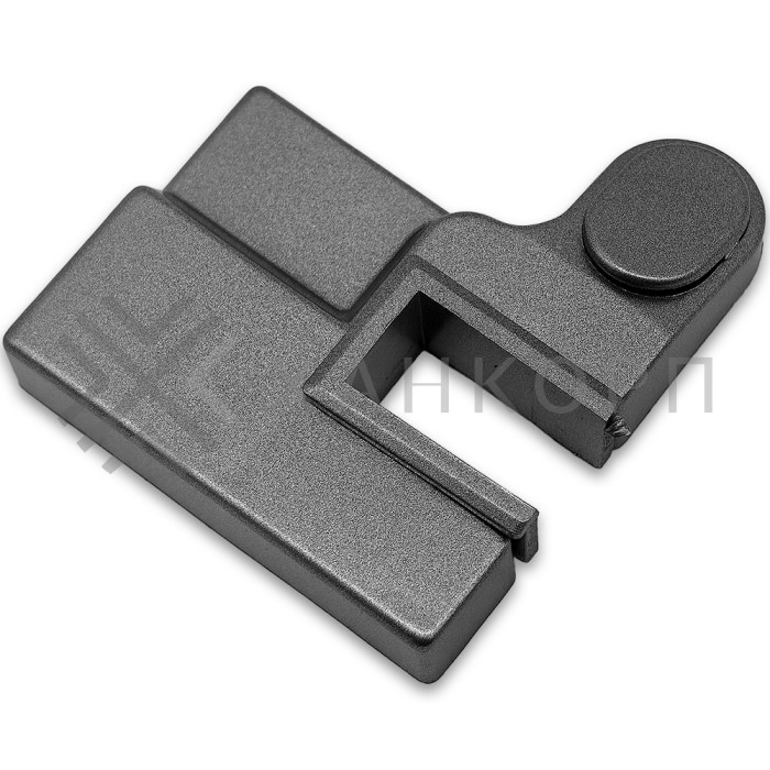 Коннектор FDPA-433R порог-стекло ПРАВЫЙ для порога FDPA-43.15, ПВХ/оружейная сталь