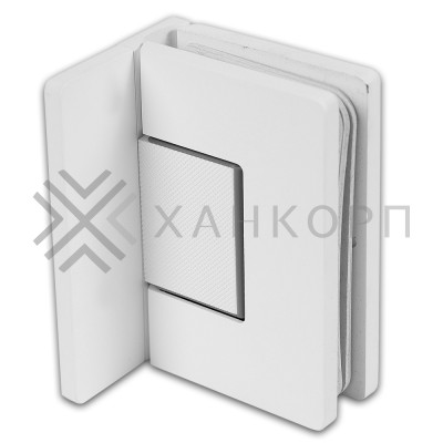 Петля Афина FDP-130 стена-стекло с боковым креплением, латунь/белый