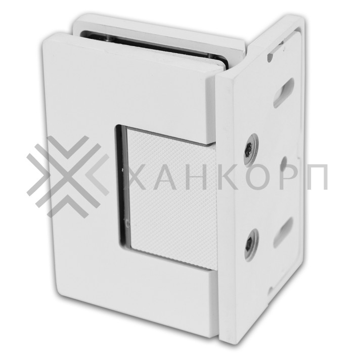 Петля Афина FDP-130 стена-стекло с боковым креплением, латунь/белый