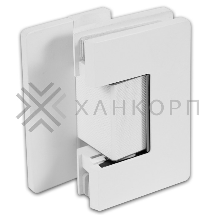 Петля Афина FDP-130 стена-стекло с боковым креплением, латунь/белый