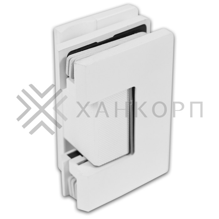 Петля Афина FDP-130 стена-стекло с боковым креплением, латунь/белый