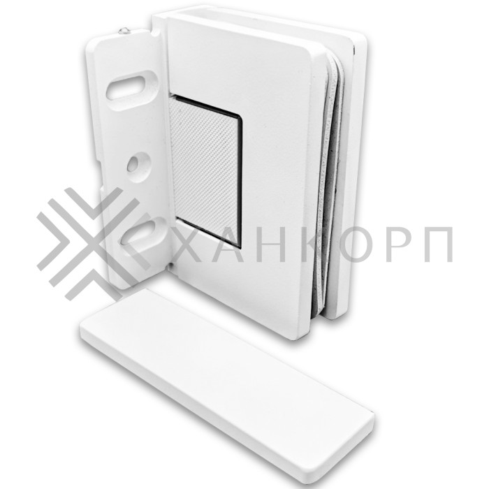 Петля Афина FDP-130 стена-стекло с боковым креплением, латунь/белый