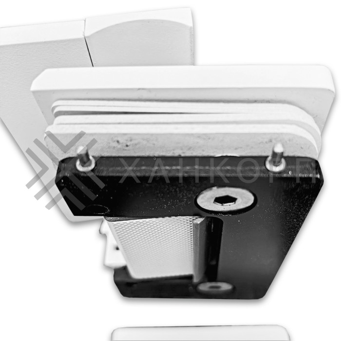 Петля Афина FDP-130 стена-стекло с боковым креплением, латунь/белый