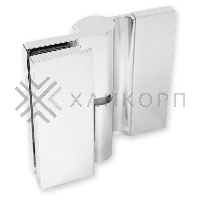 Петля Омега ω FDP-105L стена-стекло 90˚ Левая, латунь/хром