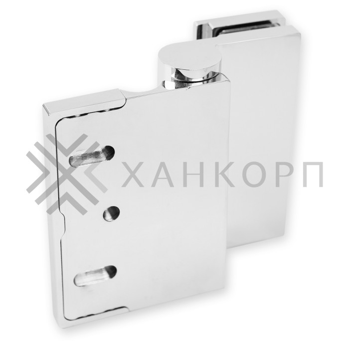 Петля Омега ω FDP-105L стена-стекло 90˚ Левая, латунь/хром