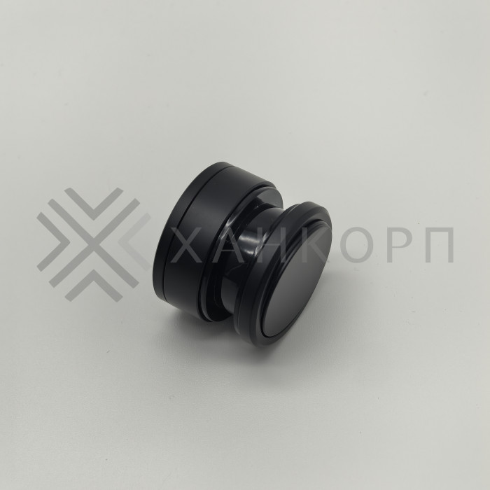 Точечное крепление FKK-31 с крышкой 12-18 мм без зенковки O35 мм рег.для стекла 10-12 мм, нержавейка/черный