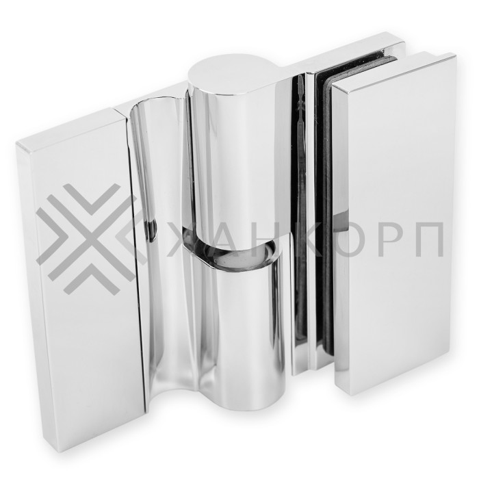 Петля Омега ω FDP-105R стена-стекло 90˚ правая, латунь/хром