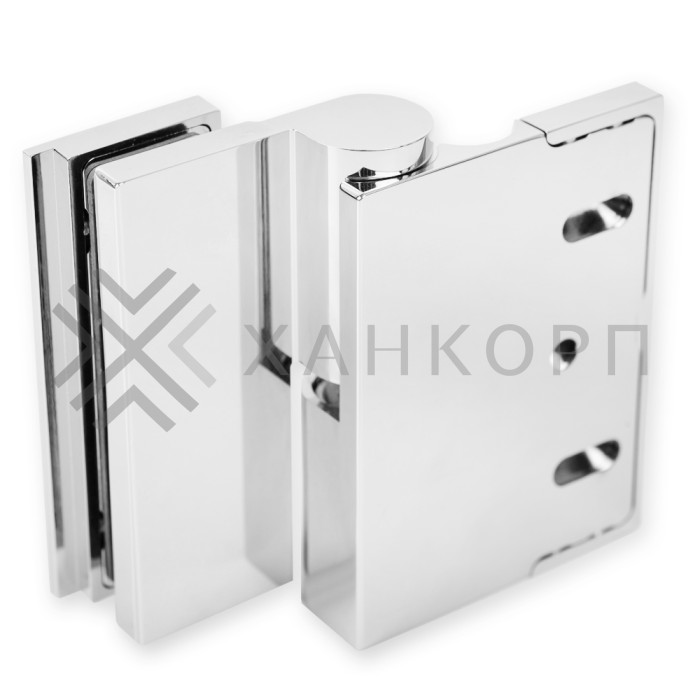 Петля Омега ω FDP-105R стена-стекло 90˚ правая, латунь/хром