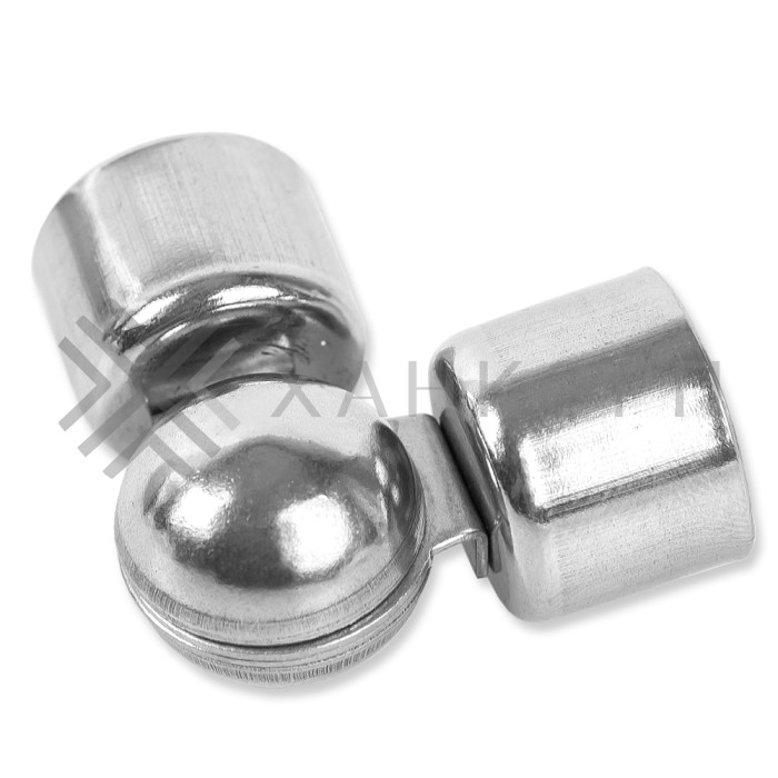 Поворот шаровой FOP-245 для трубы Ø16 мм внешний, нержавейка/полированный