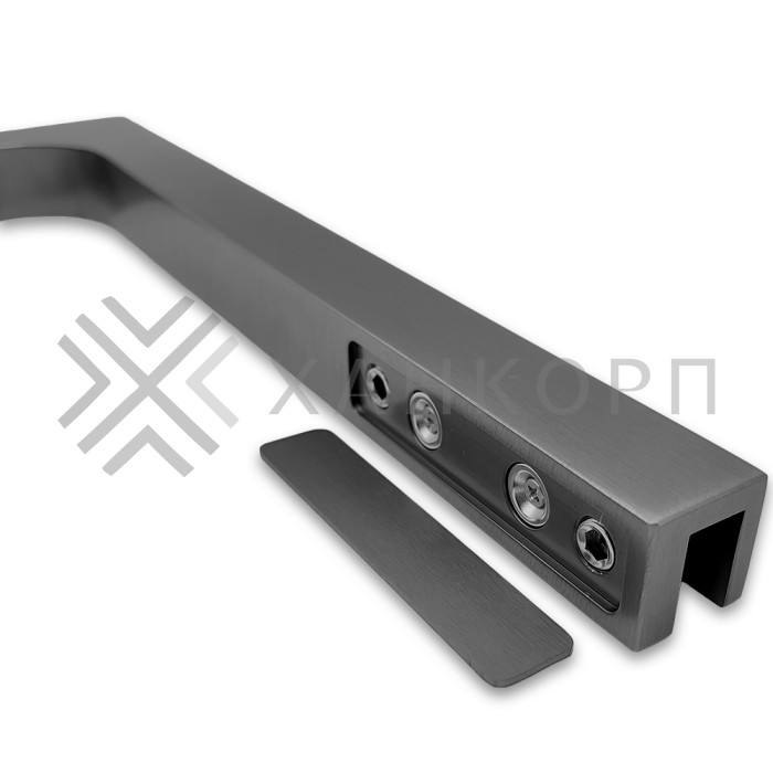 Угловой стабилизатор Диор FDK-3R стена-стекло 90˚ правый, латунь/оружейная сталь