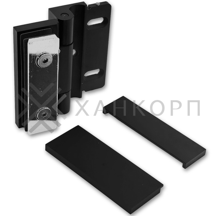 Петля Гера FDP-120 стена-стекло 90˚ открывание наружу, латунь/черный