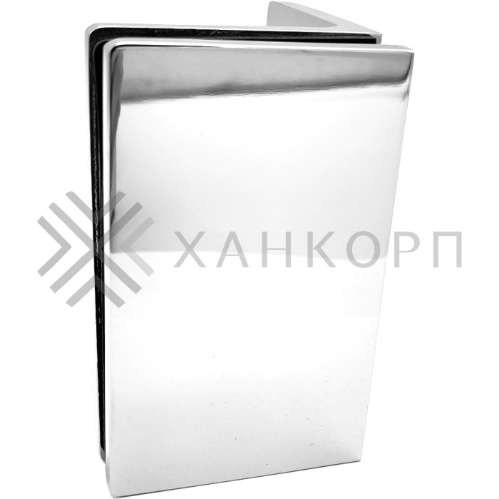 Коннектор Пегас FDK-131, 90*55 мм, стена-стекло 90° латунь/хром