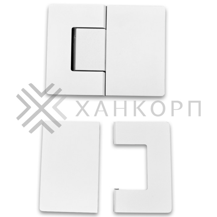 Петля Афина FDP-132 стекло-стекло 180˚, латунь/белый