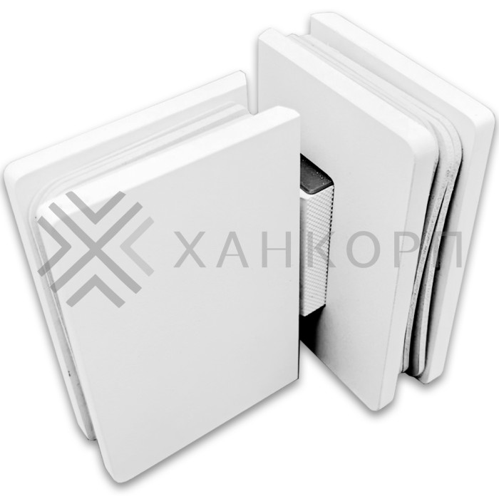 Петля Афина FDP-132 стекло-стекло 180˚, латунь/белый