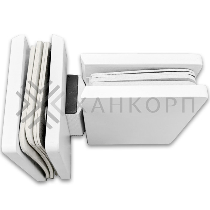 Петля Афина FDP-132 стекло-стекло 180˚, латунь/белый