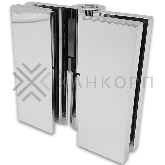 Петля Омега ω FDP-106L стекло-стекло Левая 180˚, латунь/хром