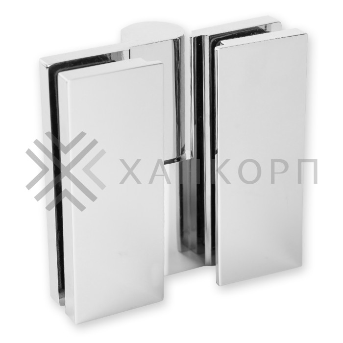 Петля Омега ω FDP-106L стекло-стекло Левая 180˚, латунь/хром