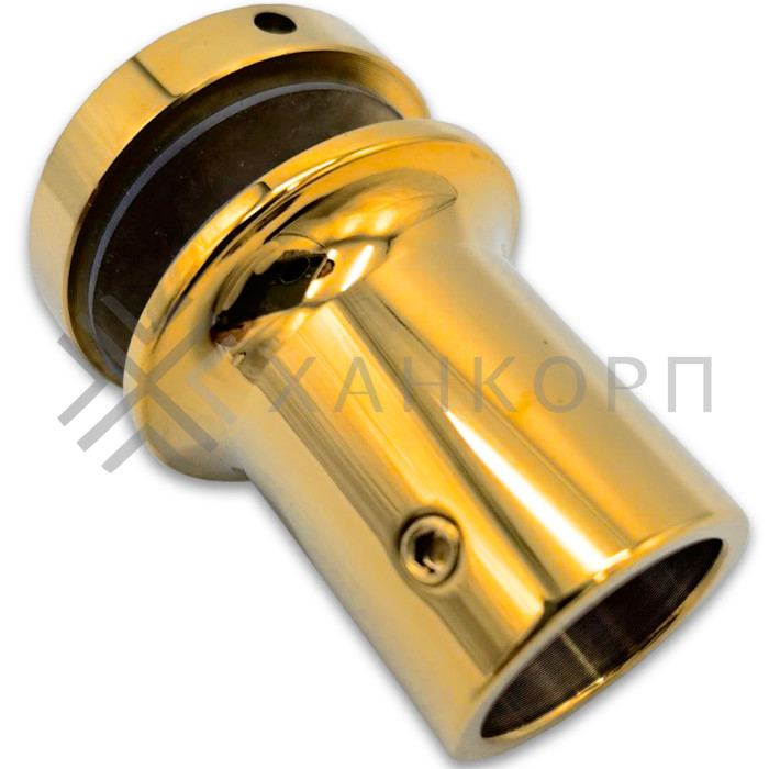 Крепление FDC-24 трубы 19 к стеклу, нержавейка/золото