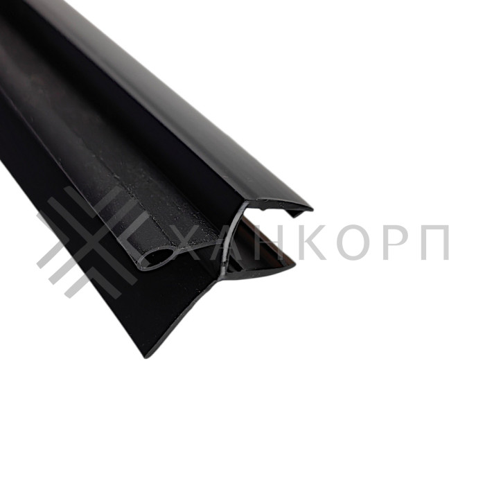 Уплотнитель нижний с каплей ЧЕРНЫЙ 2.2 м FDPP-400.8