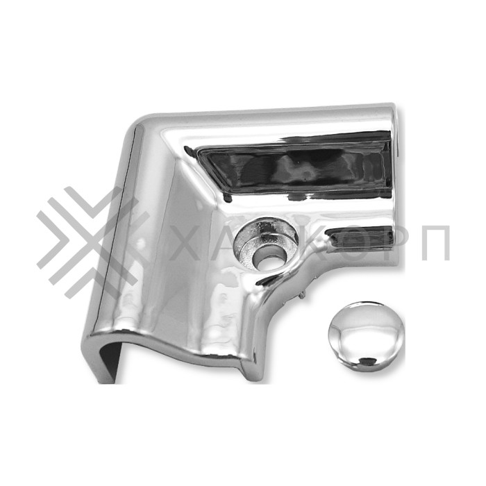 Коннектор угловой FDPA-403 порог-порог, ПВХ/хром