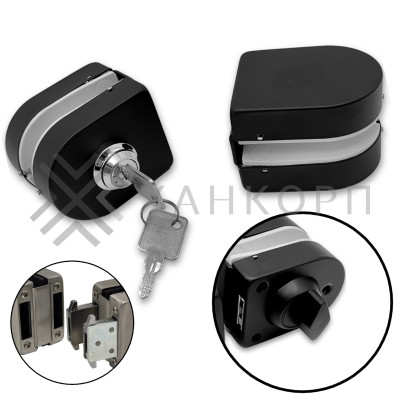 Замок FKZ-31 зажимной ключ/защелка, нержавейка/черный