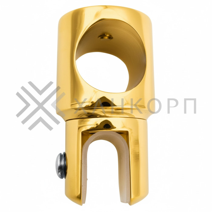 Держатель стекла FDC-11 трубы 19 сквозной 0°-360°, цинк/золото