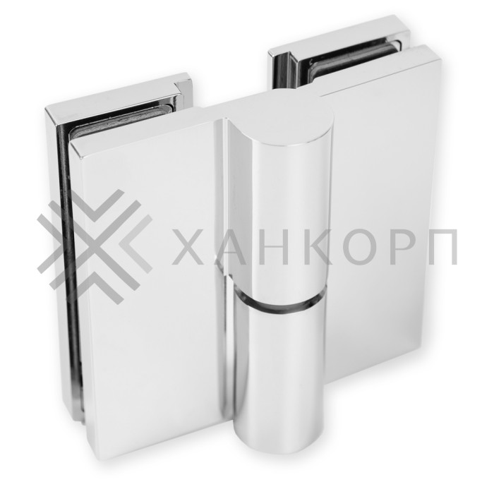 Петля Омега ω FDP-106R стекло-стекло Правая 180˚, латунь/хром