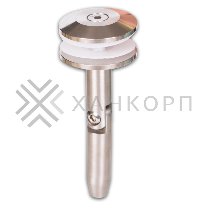 Крепление тяги (ванта) FN-96 к стеклу М12, рутель, нержавейка/матовый