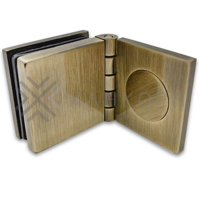 Коннектор Пегас FDK-100 стена-стекло 0°-180°, латунь/бронза