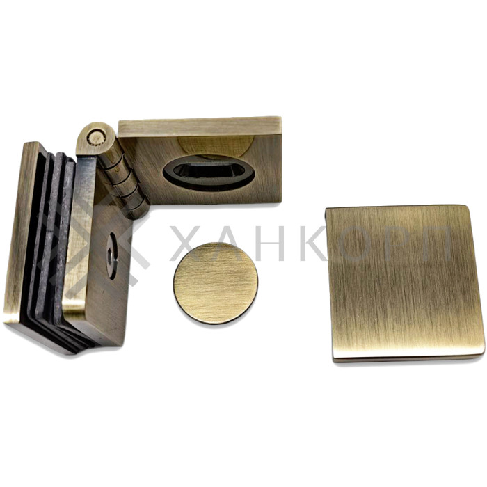 Коннектор Пегас FDK-100 стена-стекло 0°-180°, латунь/бронза