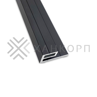 Профиль FDPA-56.22 для крепления уплотнителя к стене 8 мм, 2.2 м, алюминий/черный